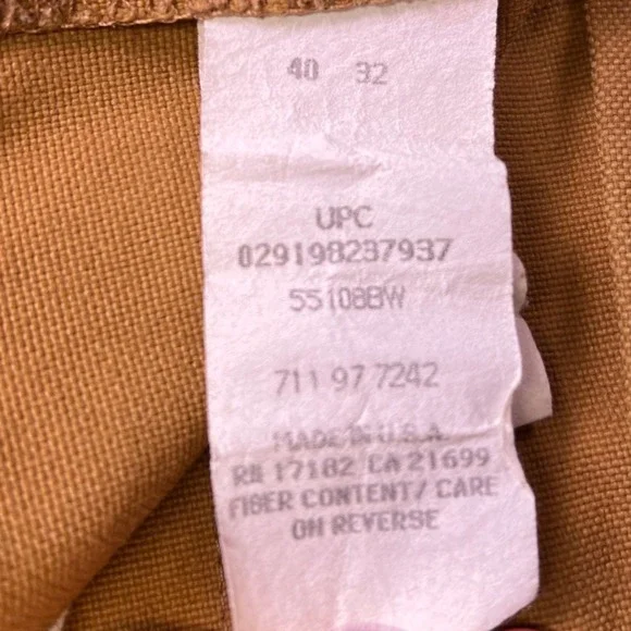 VTG Walls Master Made Carpenter Pants Mens 40x32 Tan Workwear Nylon USA Hunting - Picture 4 of 16